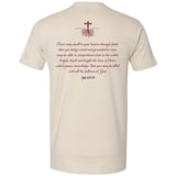 CHRISTIAN TEE SHIRT - ROOTED IN CHRIST- EPH 3:17-19