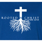 WOMENS CHRISTIAN RELAXED SHIRT - ROOTED IN CHRIST - EPH 3:17-19