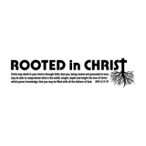 CHRISTIAN TEE SHIRT- ROOTED IN CHRIST - WATER - EPH 3:17-19