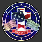 STICKER HOLOGRAPHIC - AMERICAN REVIVAL - US FLAG CROSS